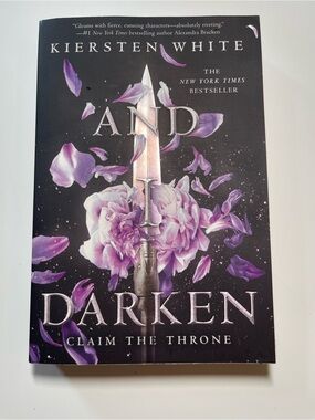 And I Darken by Kiersten White - Purple Floral Fantasy Cover